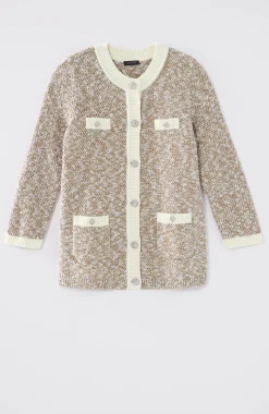 Wearever Contrast-Trimmed Sweater-Jacket