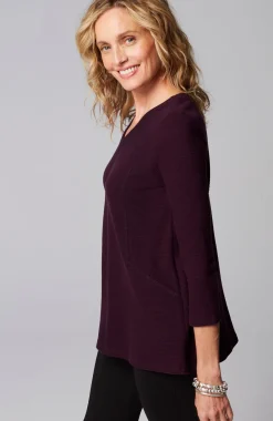 Wearever Double V-Neck Ottoman Top