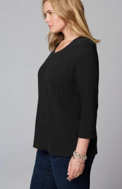 Wearever Double V-Neck Ottoman Top