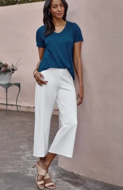 Wearever Double-Face Jersey Pintucked Crops