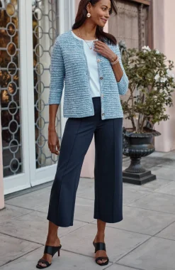 Wearever Double-Face Jersey Pintucked Crops