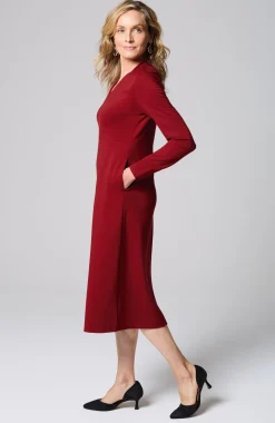 Wearever Double-Face Jersey Fit-And-Flare Dress