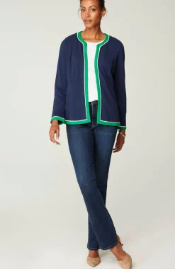 Wearever Double-Face Jersey Contrast-Trim Jacket