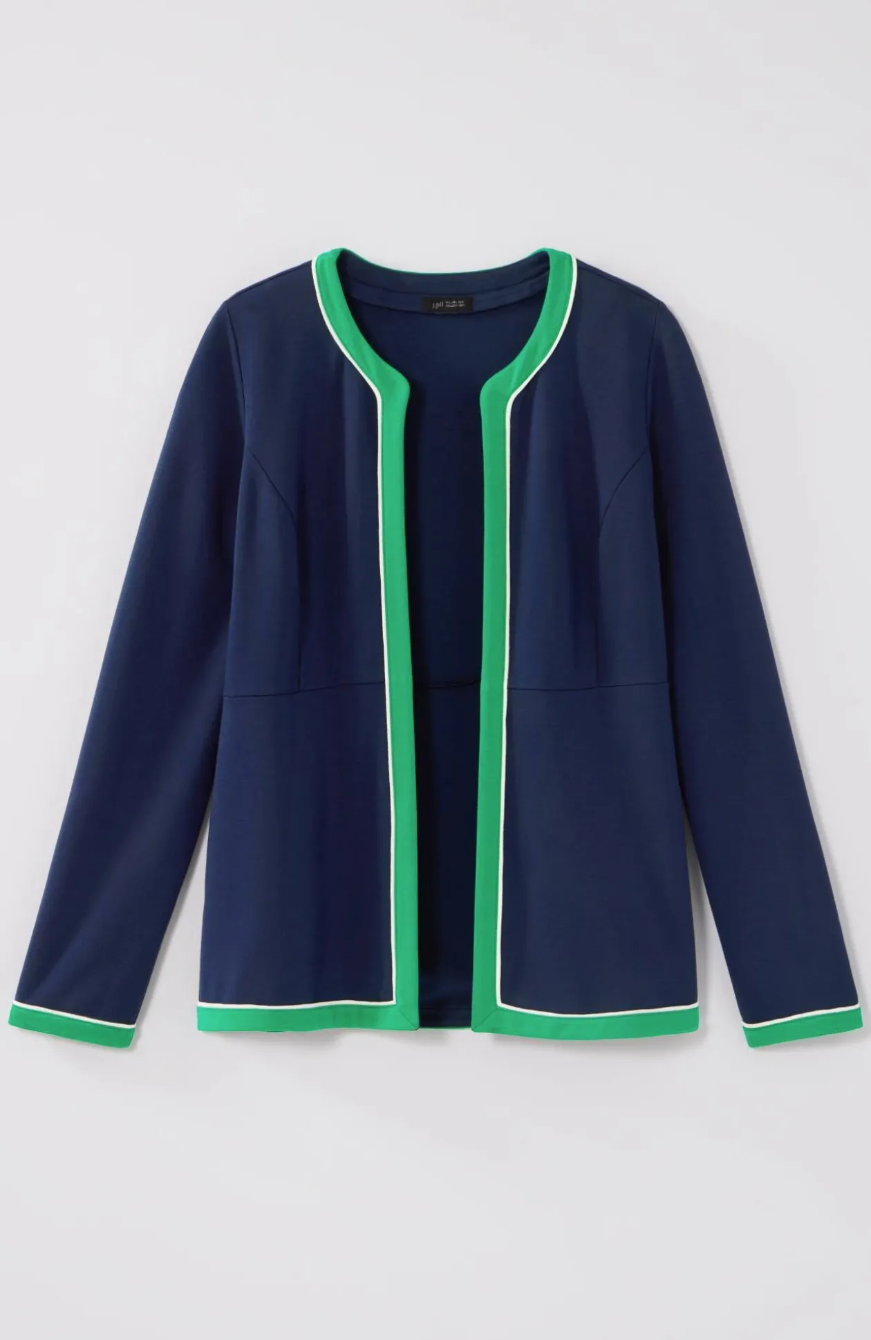 Wearever Double-Face Jersey Contrast-Trim Jacket