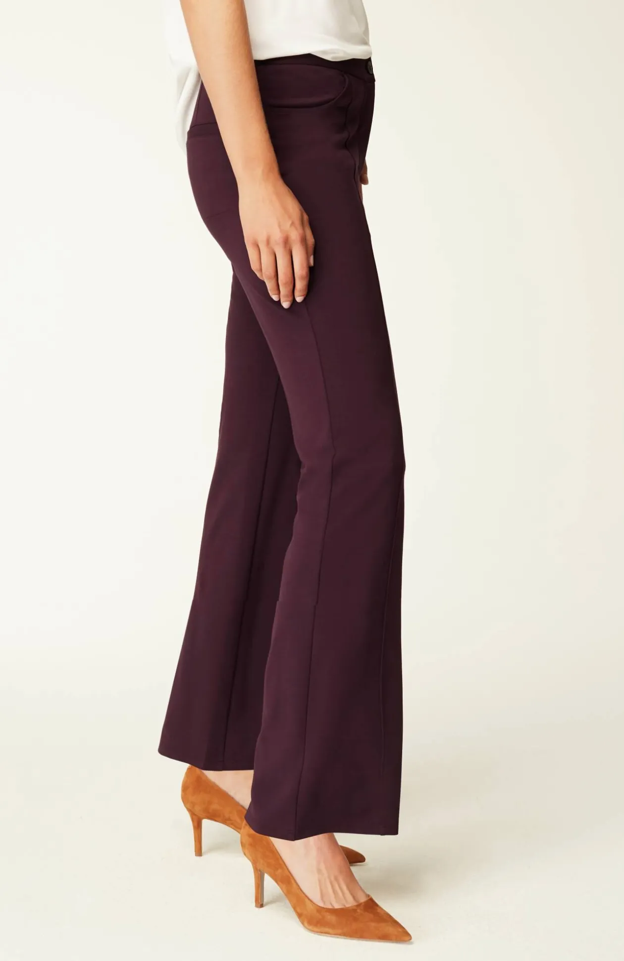 Wearever Double-Face Jersey Boot-Cut Trousers