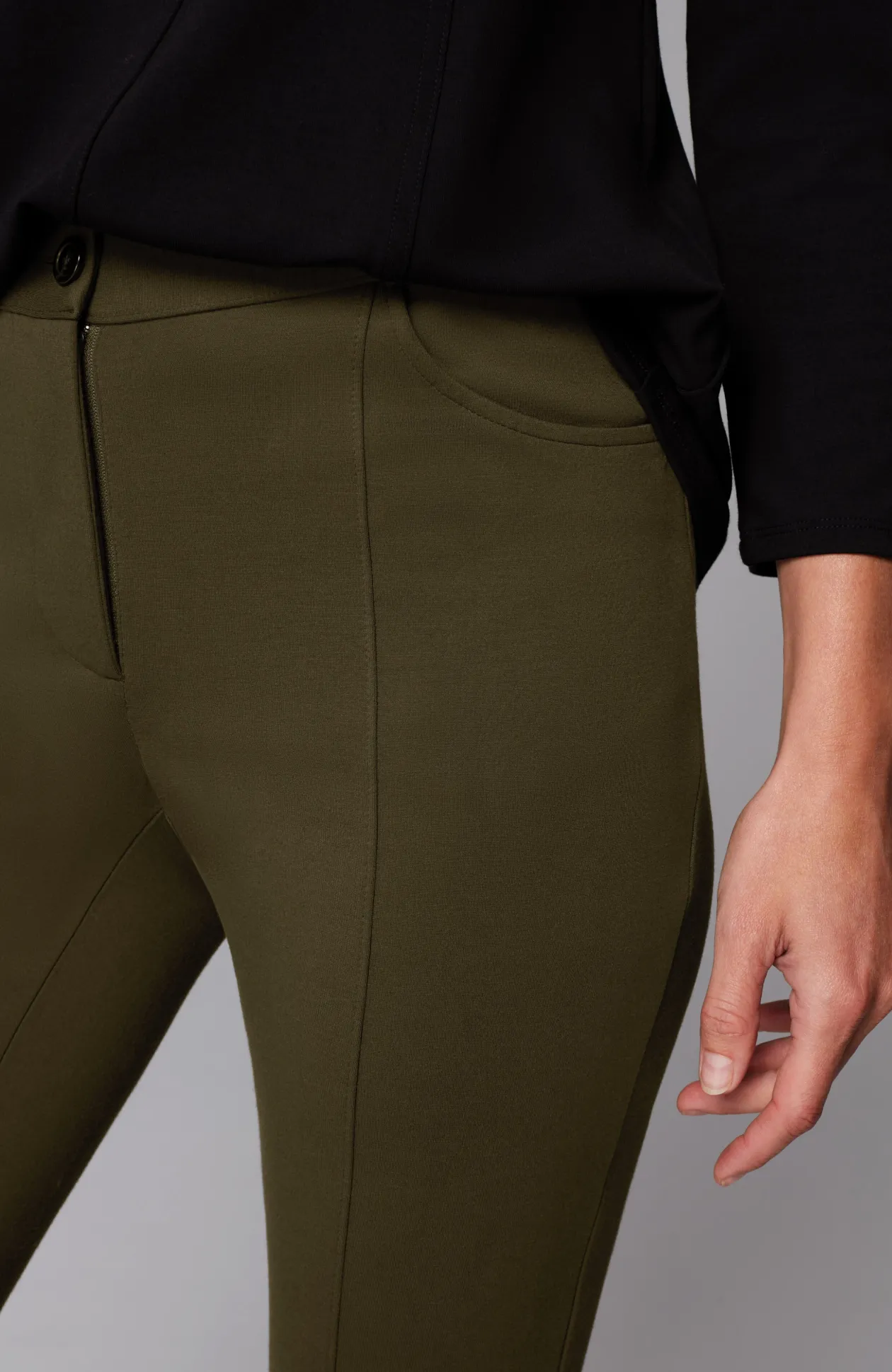 Wearever Double-Face Jersey Boot-Cut Trousers