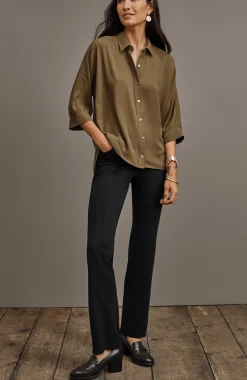 Wearever Double-Face Jersey Boot-Cut Trousers