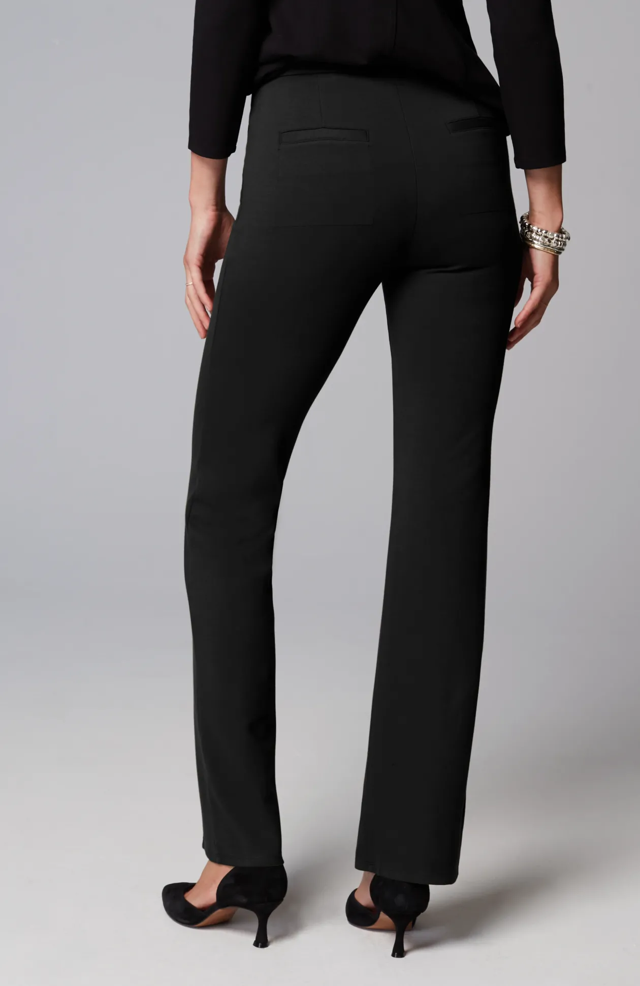 Wearever Double-Face Jersey Boot-Cut Trousers