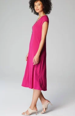 Wearever Draped Cap-Sleeve Dress