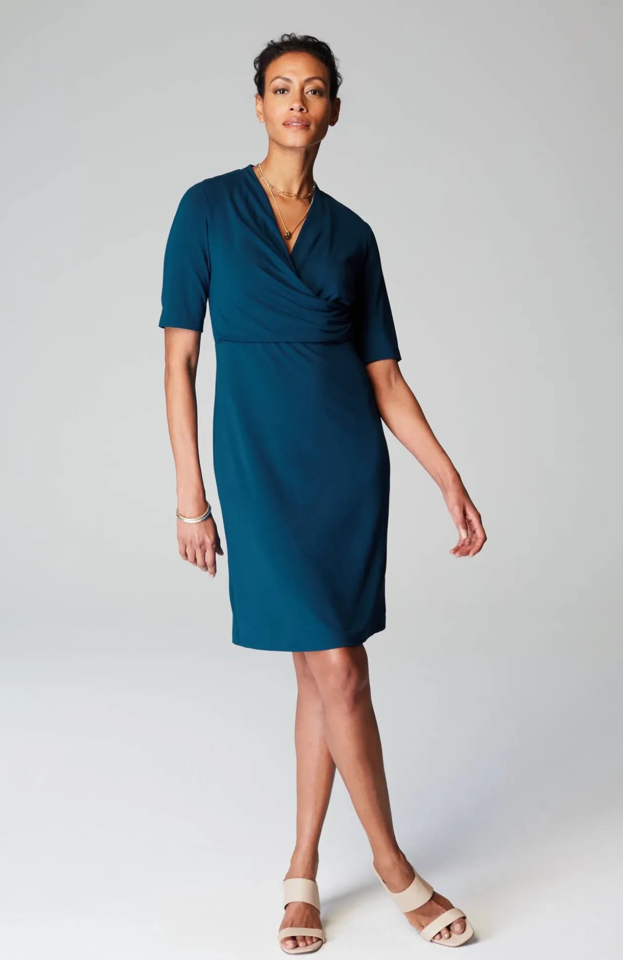 Wearever Draped Twist-Front Dress