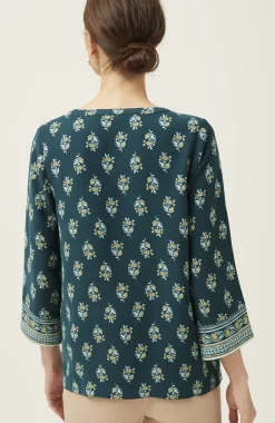 Wearever Easy-Care Printed & Bordered Top