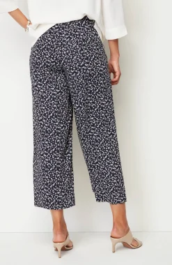 Wearever Easy-Care Woven Wide-Leg Crops