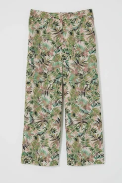 Wearever Easy-Care Woven Wide-Leg Crops