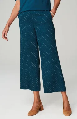 Wearever Easy-Care Woven Wide-Leg Crops