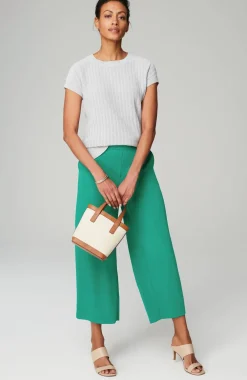 Wearever Easy-Care Woven Wide-Leg Crops