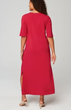 Wearever Elbow-Sleeve Maxi Dress