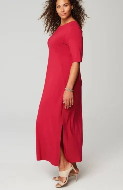 Wearever Elbow-Sleeve Maxi Dress