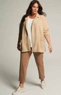 Wearever Luxe Soft Plaid Sweater-Jacket