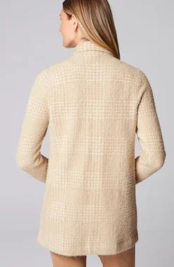 Wearever Luxe Soft Plaid Sweater-Jacket