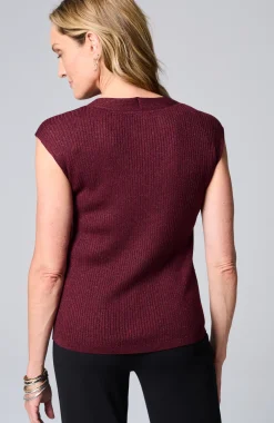 Wearever Rib-Textured Sparkle Top