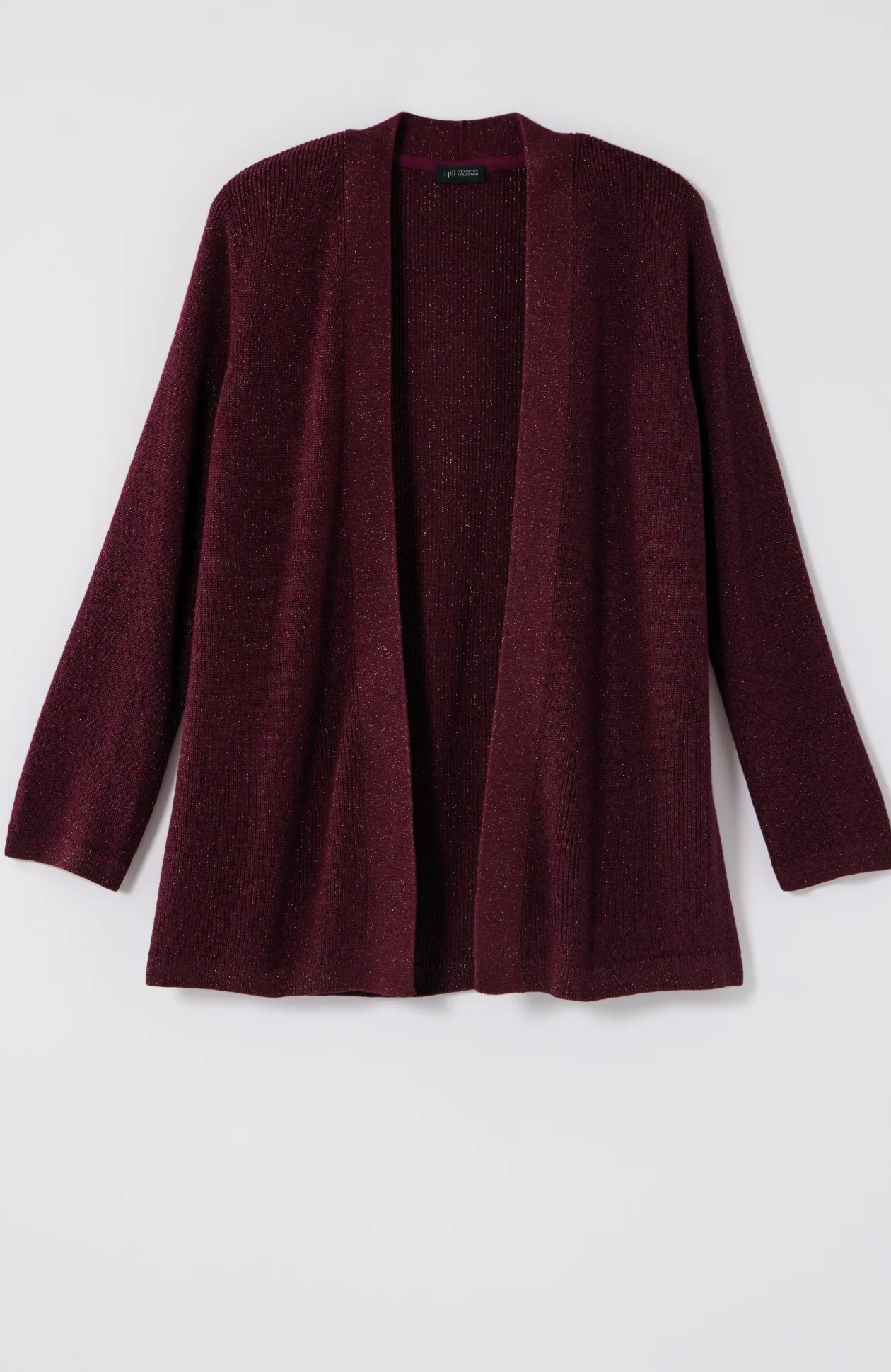 Wearever Rib-Textured Sparkle Cardi