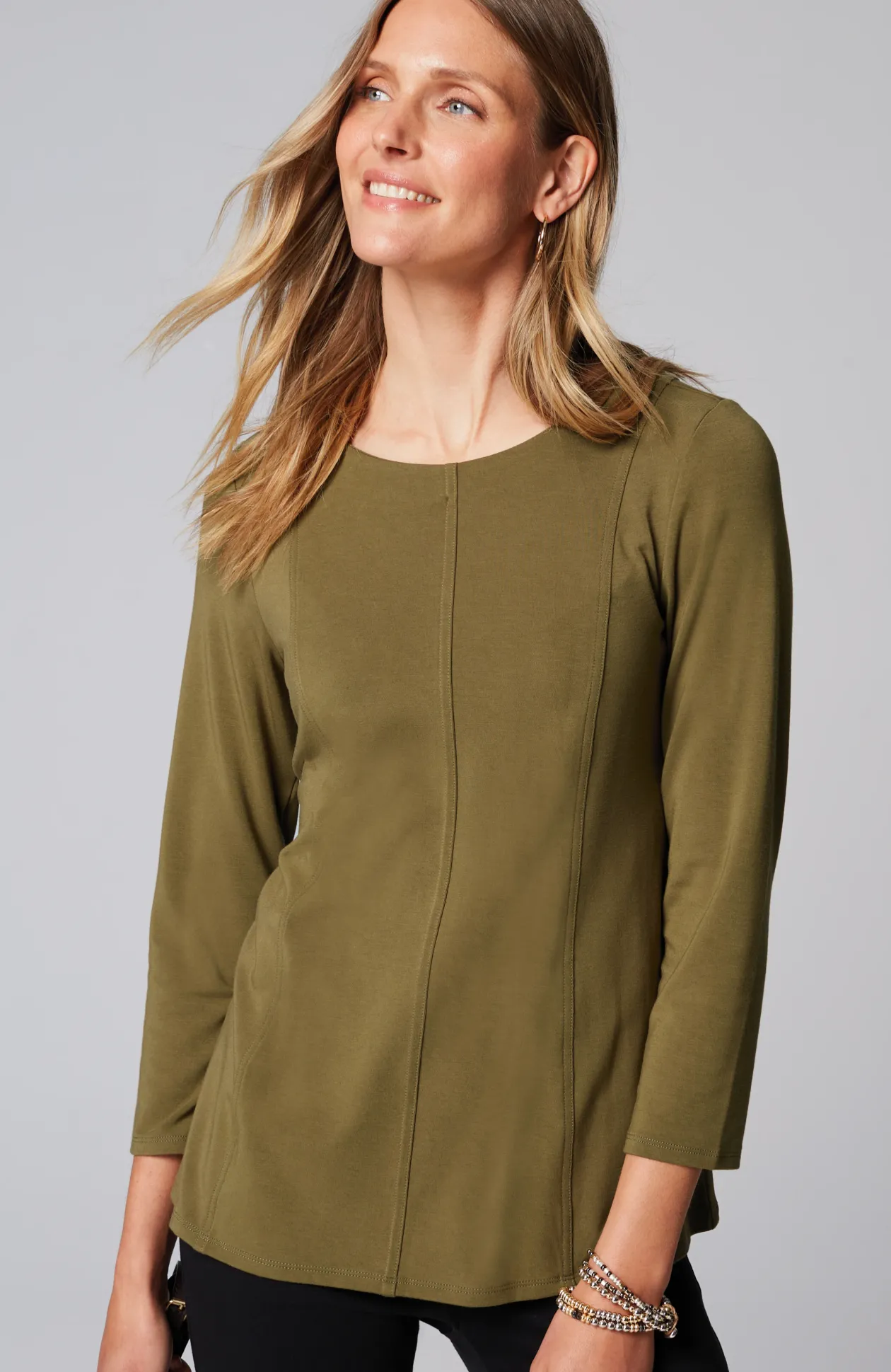 Wearever Seamed Peplum Top