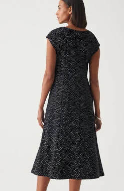 Wearever Seamed Split-Neck Dress