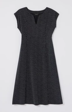 Wearever Seamed Split-Neck Dress