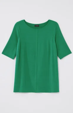 Wearever Slub-Knit Elliptical-Hem Top