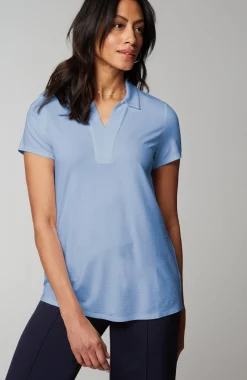 Wearever Slub-Knit Polo Top
