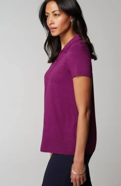 Wearever Slub-Knit Polo Top