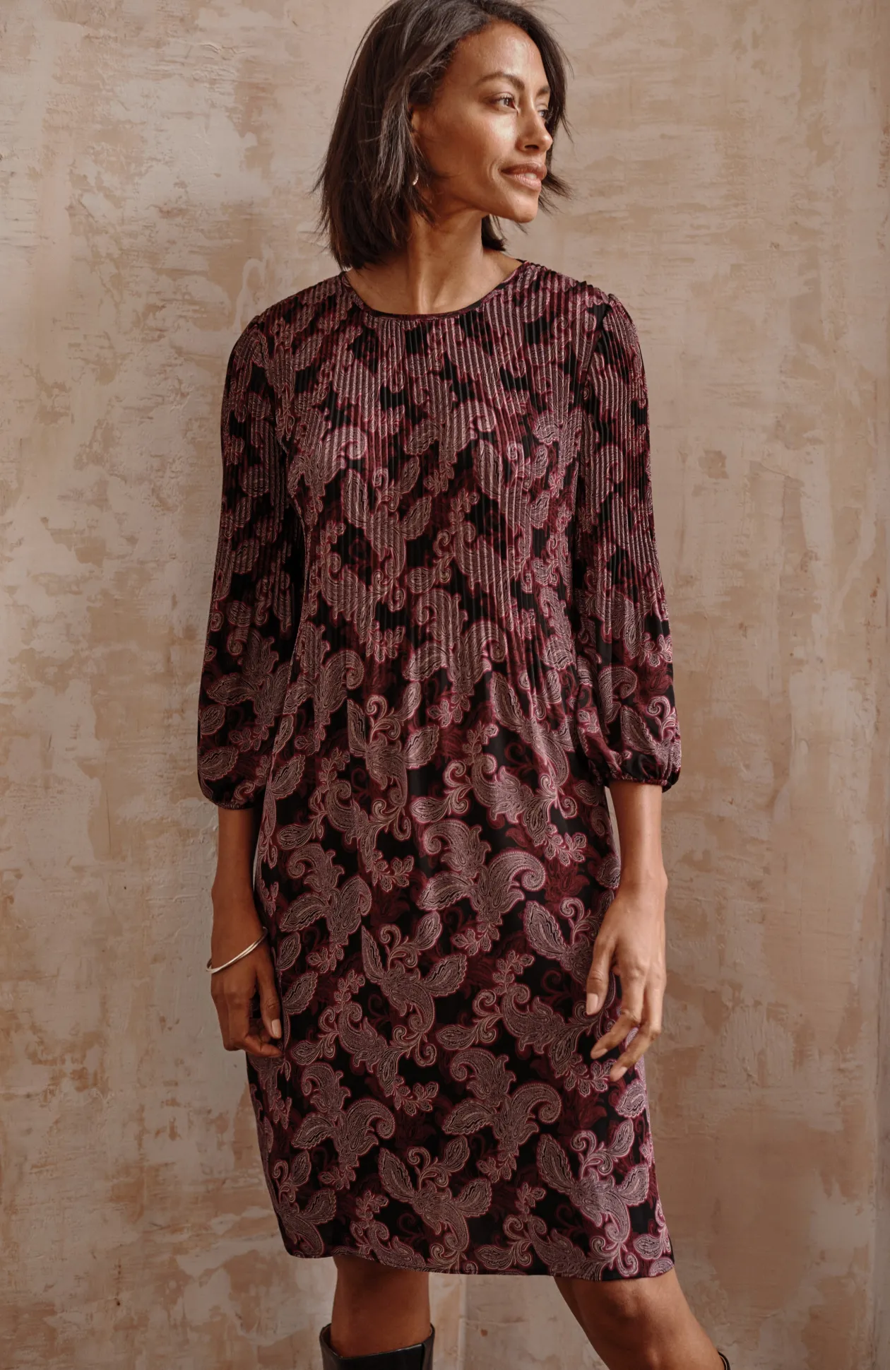 Wearever Sunburst-Pleated Dress