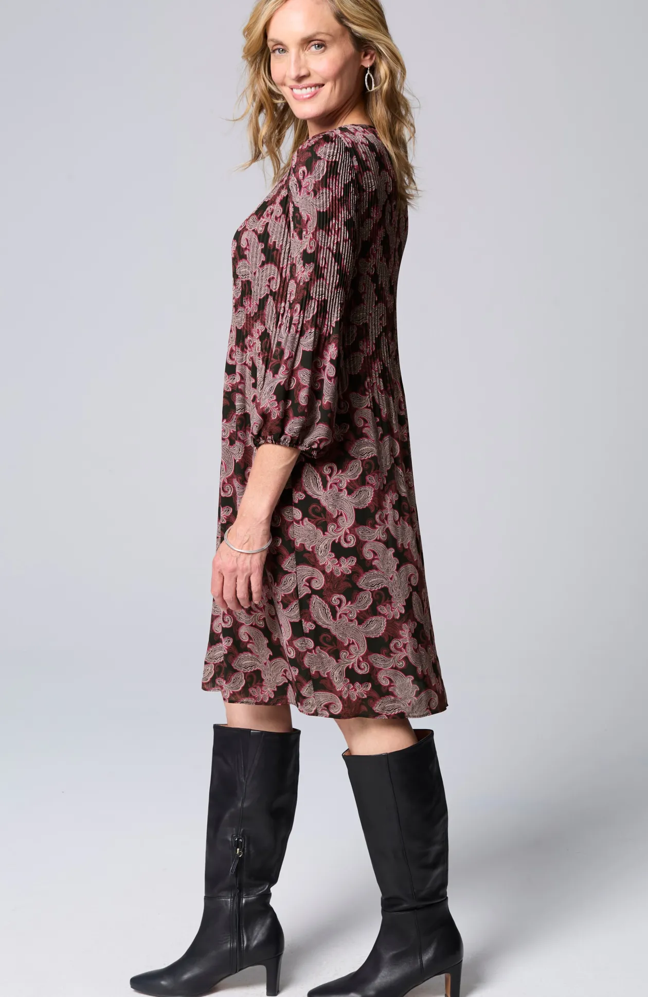 Wearever Sunburst-Pleated Dress