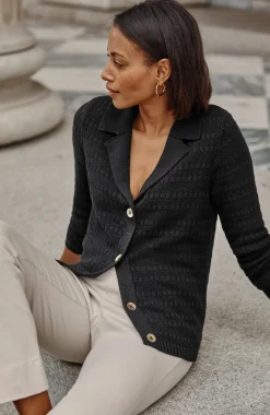 Wearever Textured Collared Cardi