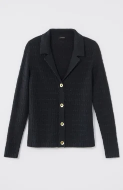 Wearever Textured Collared Cardi