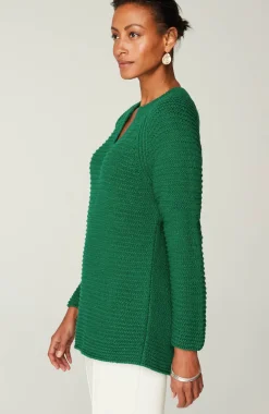 Wearever Textured Split-Neck Sweater