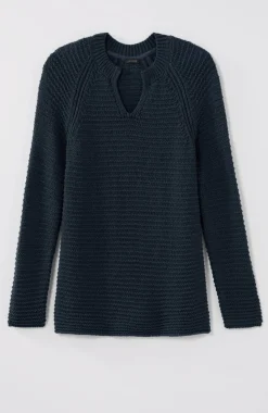 Wearever Textured Split-Neck Sweater