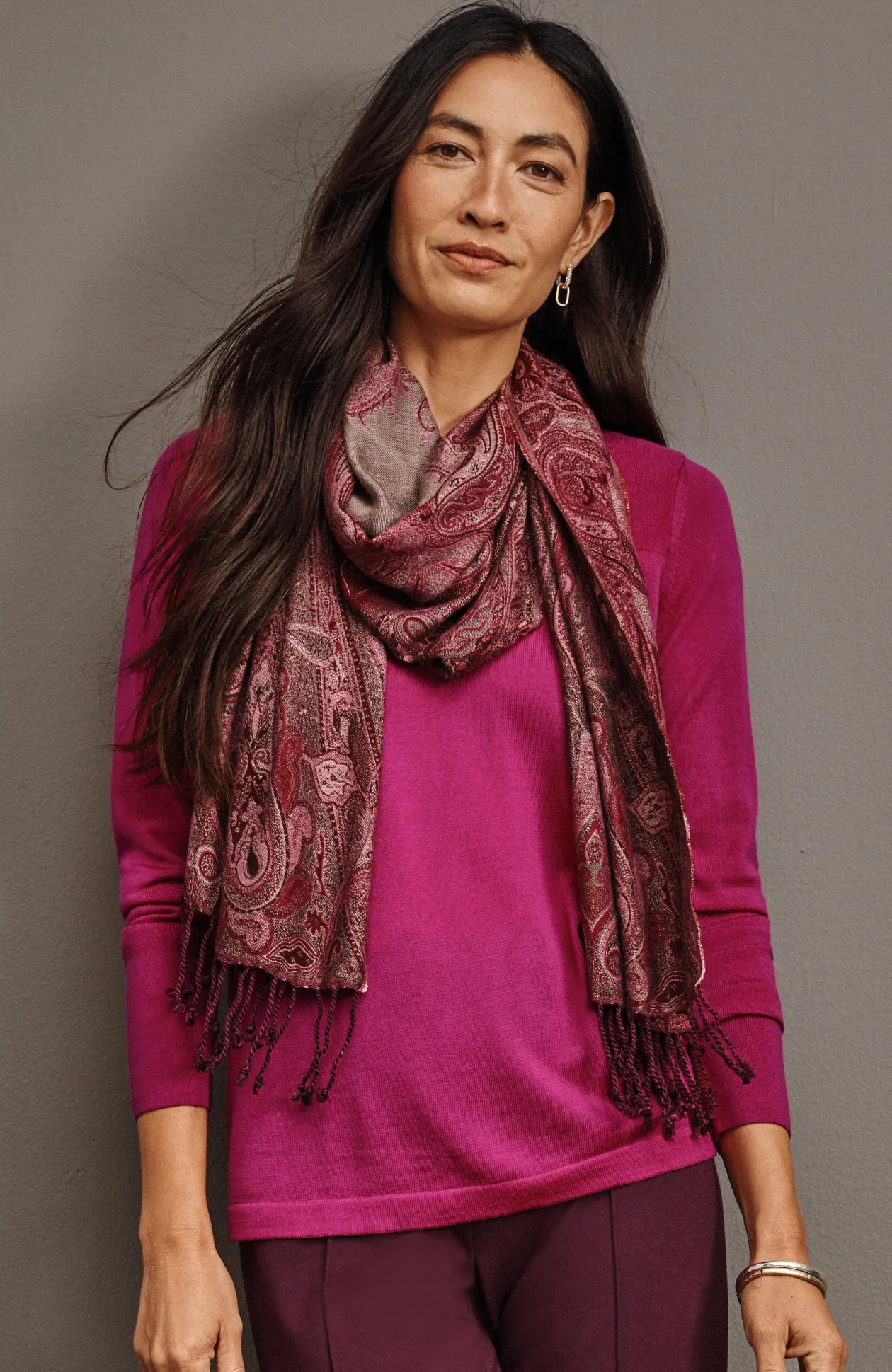 Wearever Textured-Yoke Merino Sweater