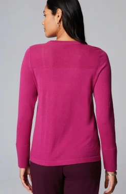 Wearever Textured-Yoke Merino Sweater