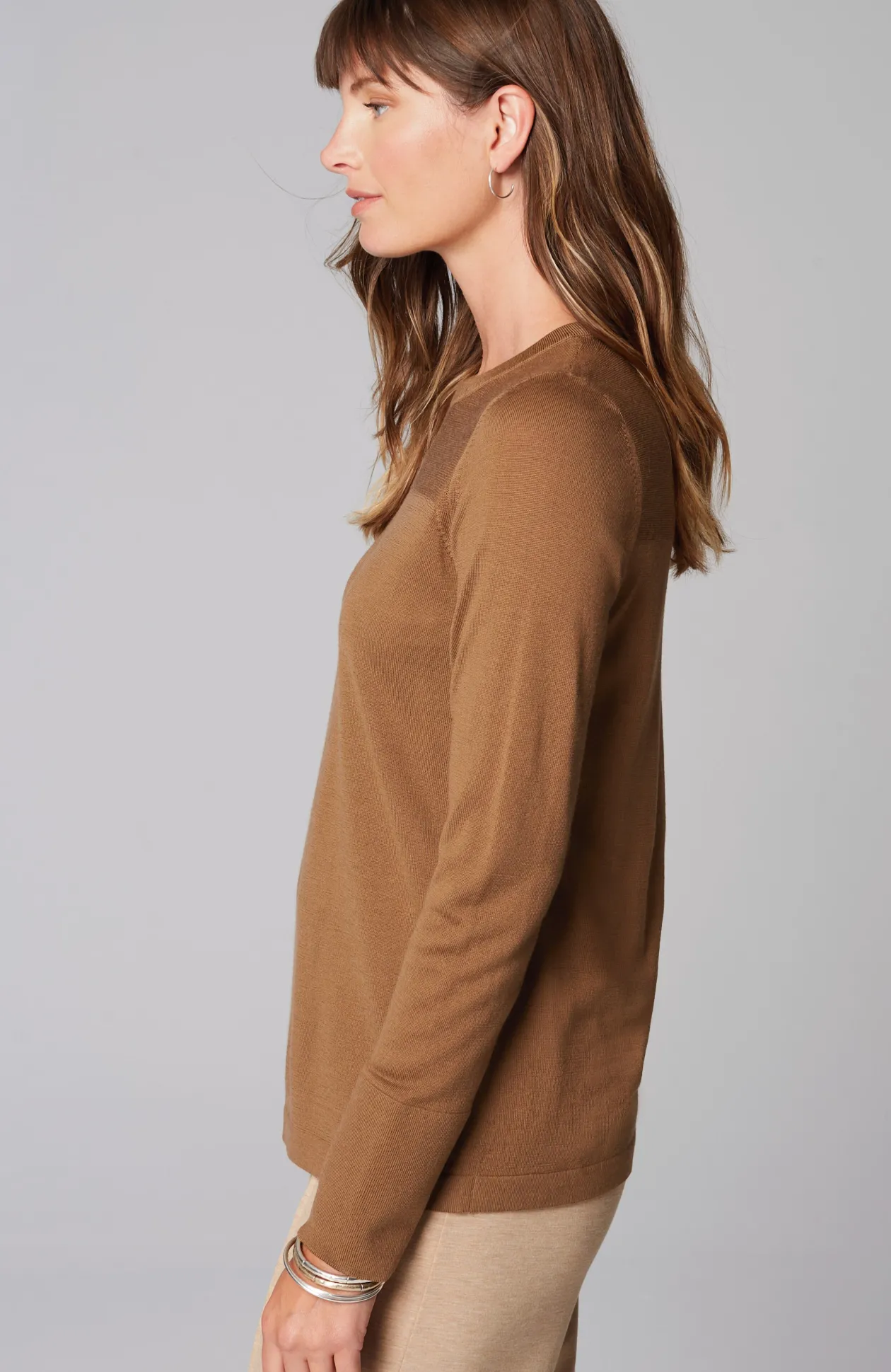 Wearever Textured-Yoke Merino Sweater
