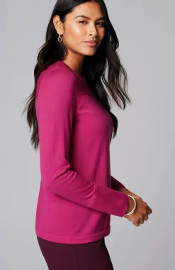 Wearever Textured-Yoke Merino Sweater