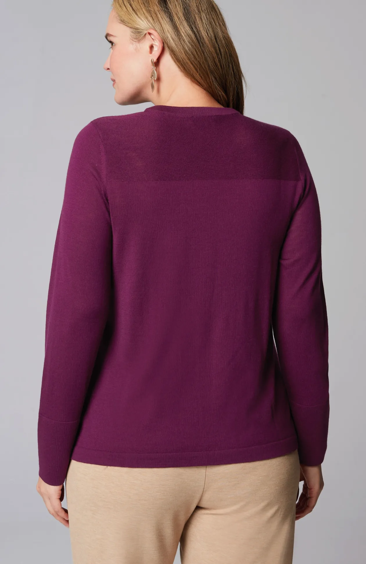 Wearever Textured-Yoke Merino Sweater