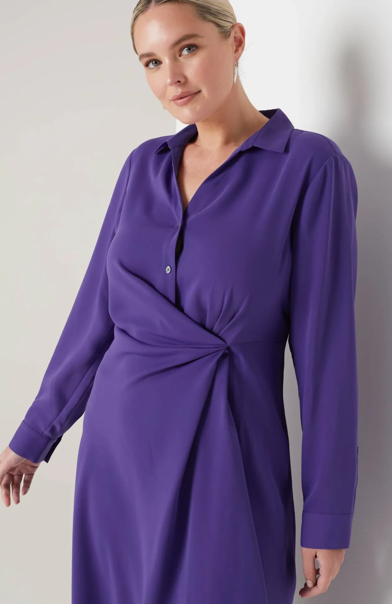 Wearever Twist-Front Shirtdress