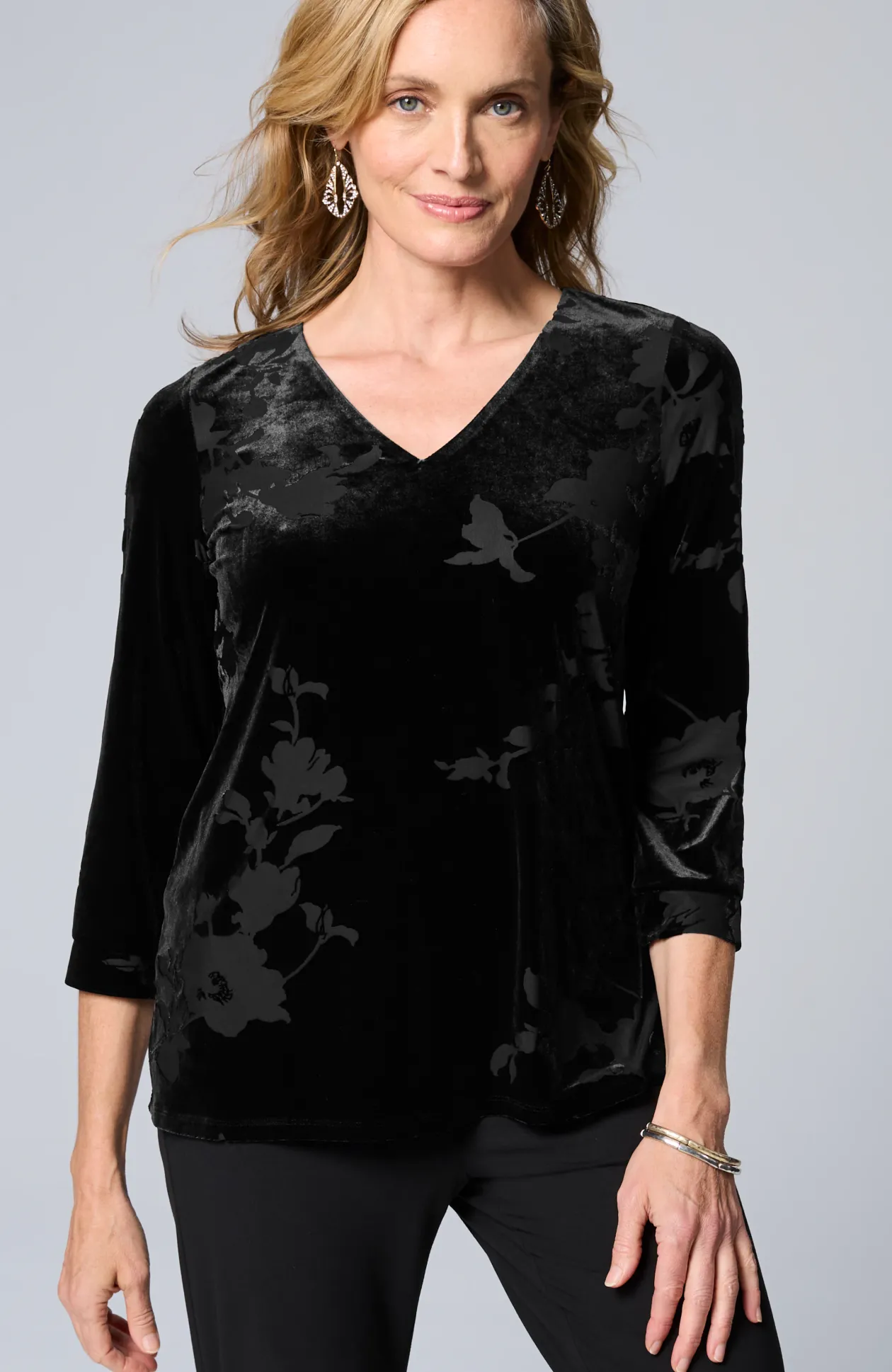 Wearever Velvet Burnout Top