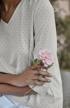 Wearever V-Neck Ballet-Sleeve Top