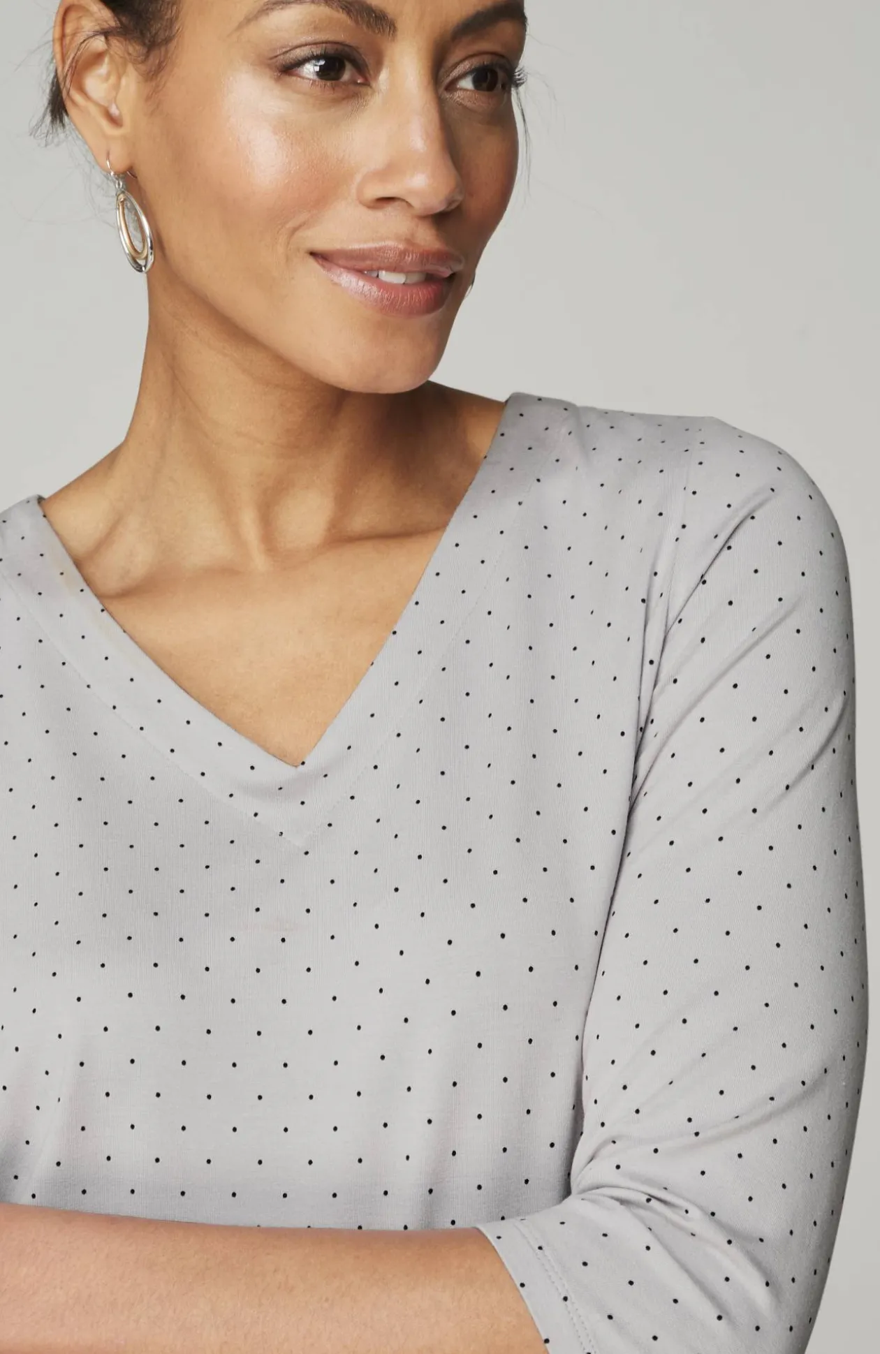 Wearever V-Neck Ballet-Sleeve Top