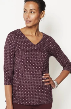 Wearever V-Neck Ballet-Sleeve Top