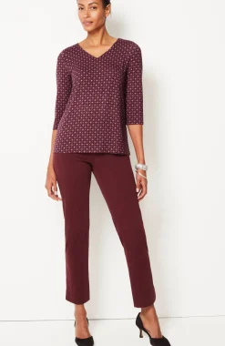 Wearever V-Neck Ballet-Sleeve Top
