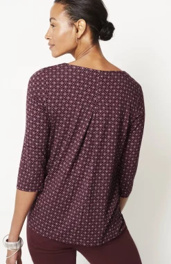 Wearever V-Neck Ballet-Sleeve Top
