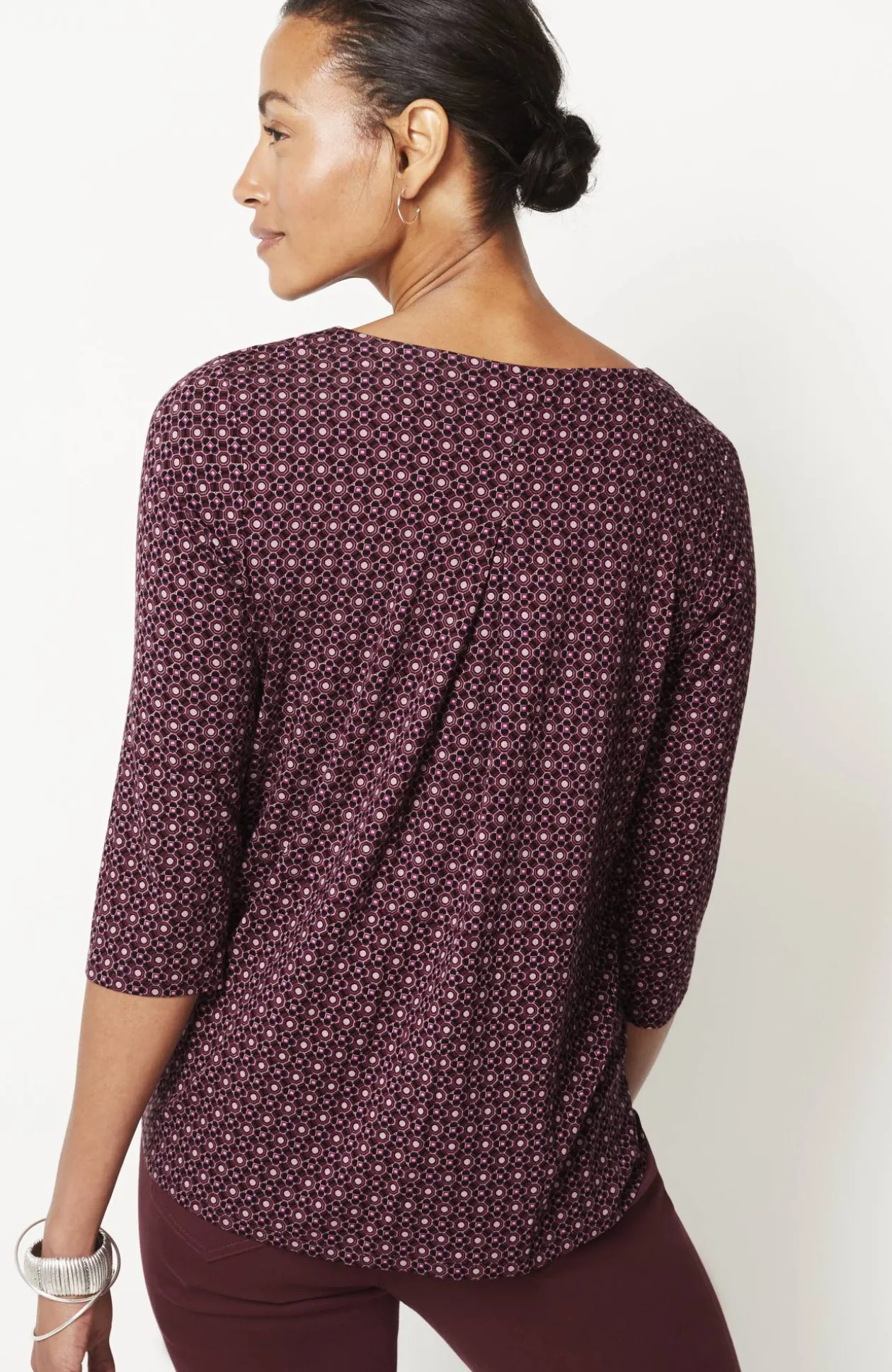 Wearever V-Neck Ballet-Sleeve Top